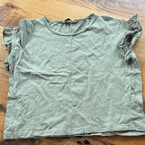 Zara Olive Green Casual Top - Size M